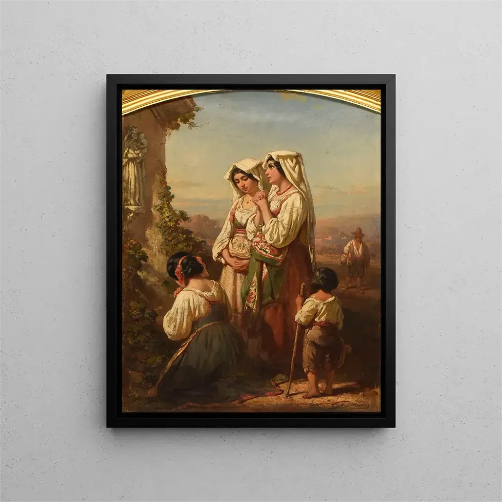 Maalaus Prières à la Madone - Auguste Delacroix | Taidetuloste