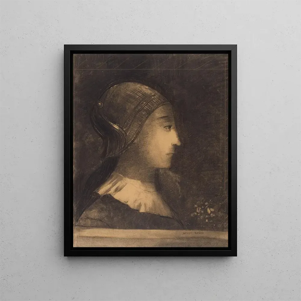 Maalaus Profil de femme droite - Odilon Redon | Taidetuloste