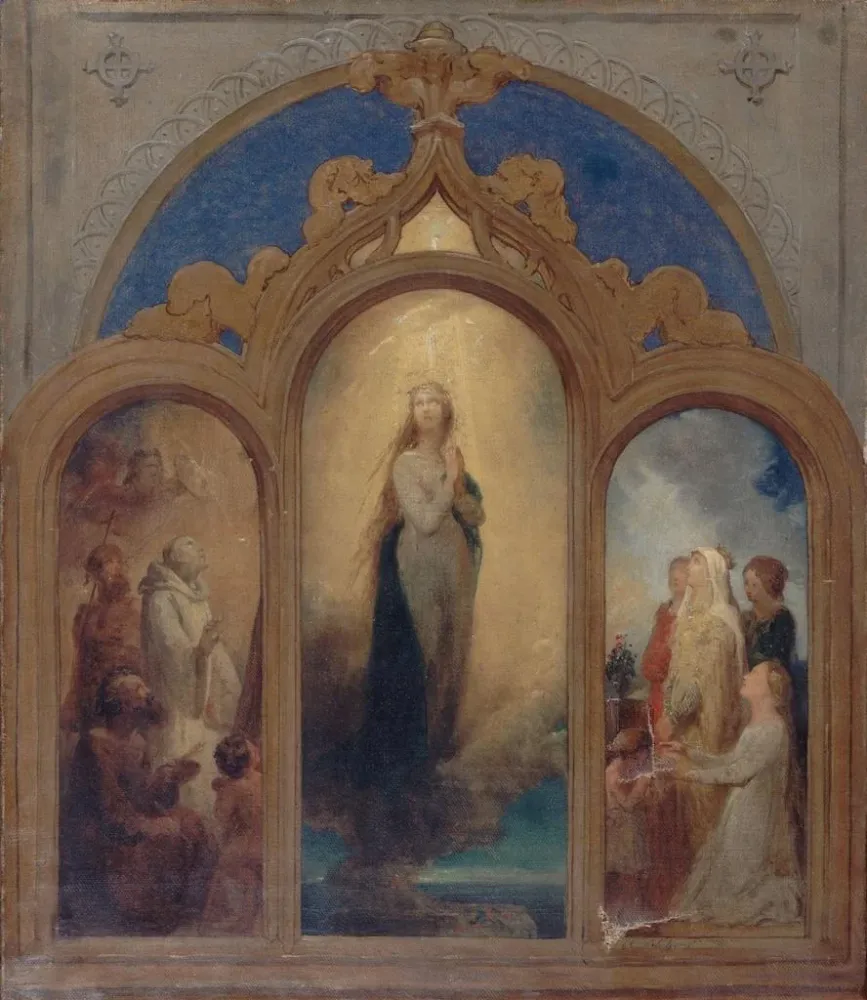 Maalaus Projekti triptykille - Ary Scheffer | Taidetuloste