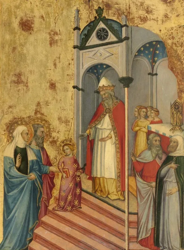 Maalaus La Présentation de la Vierge au Temple - Andrea di Bartolo | Taidetuloste
