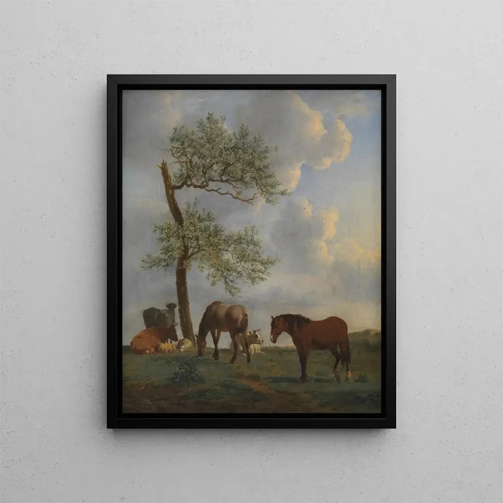 Maalaus Pâturage avec chevaux et bovins - Adriaen van de Velde | Taidetuloste