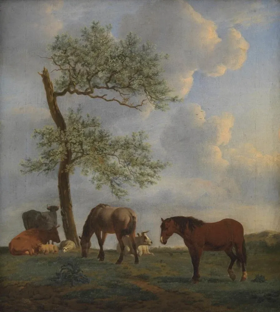 Maalaus Pâturage avec chevaux et bovins - Adriaen van de Velde | Taidetuloste