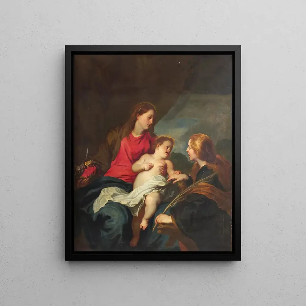 Maalaus Pyhän Katariina Aleksandrian mystinen avioliitto - Antoine van Dyck | Taidetuloste