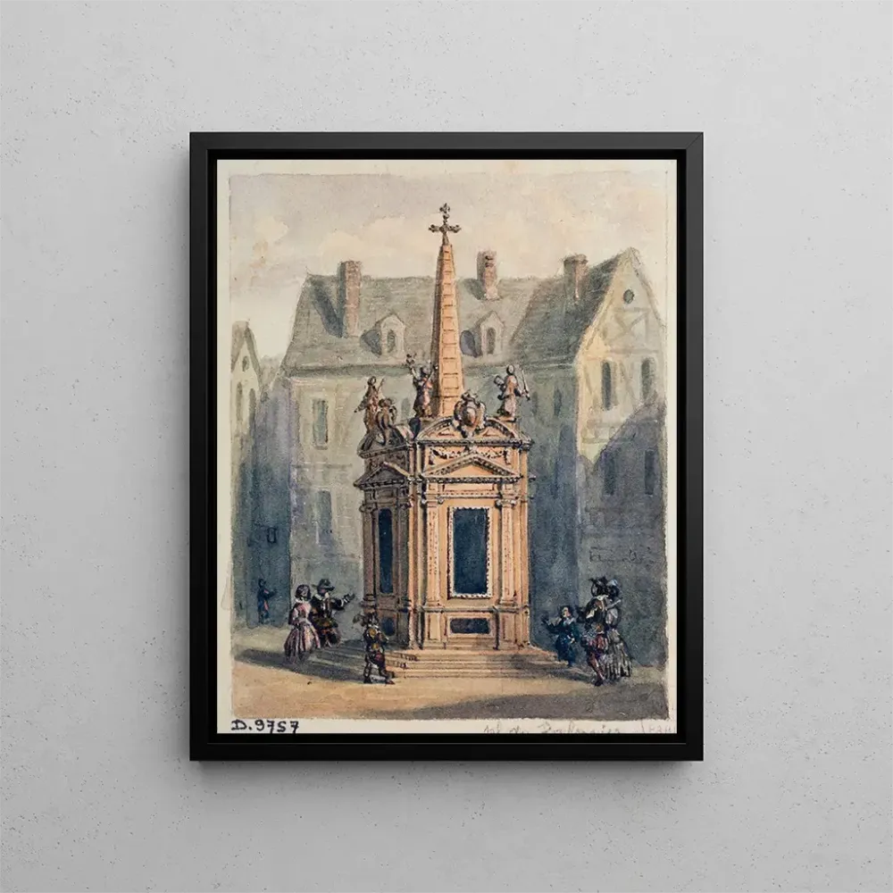 Maalaus La pyramide expiatoire de Jean Chastel - Auguste Sébastien Bénard | Taidetuloste