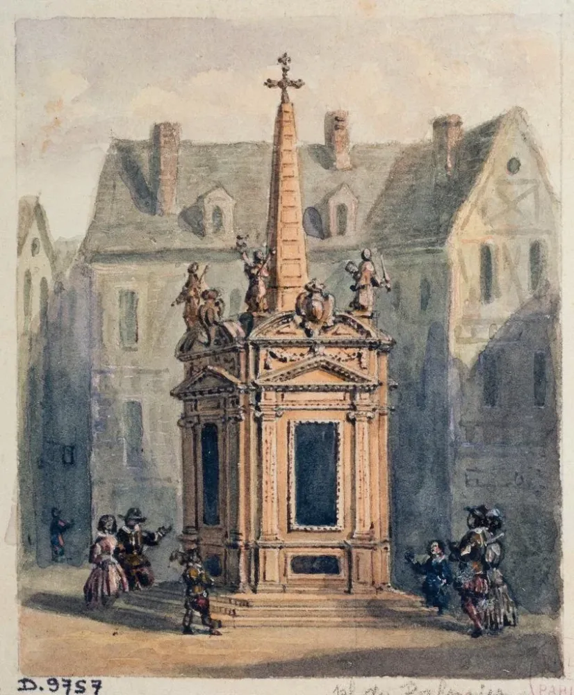 Maalaus La pyramide expiatoire de Jean Chastel - Auguste Sébastien Bénard | Taidetuloste