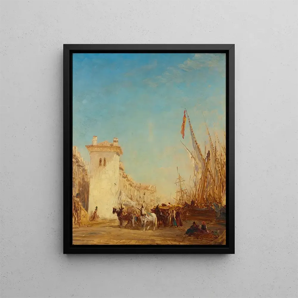 Maalaus Le quai Saint - Jean à Marseille - Félix Ziem | Taidetuloste