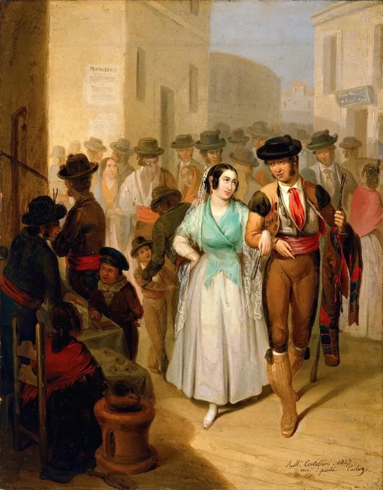 Maalaus Quitter les arènes - Ángel Marí Cortellini Hernández | Taidetuloste