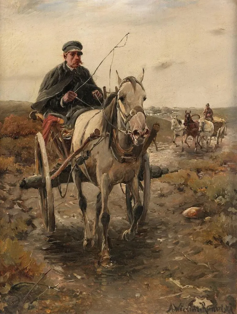 Maalaus Raitiovaunumatka - Alfred von Wierusz-Kowalski | Taidetuloste