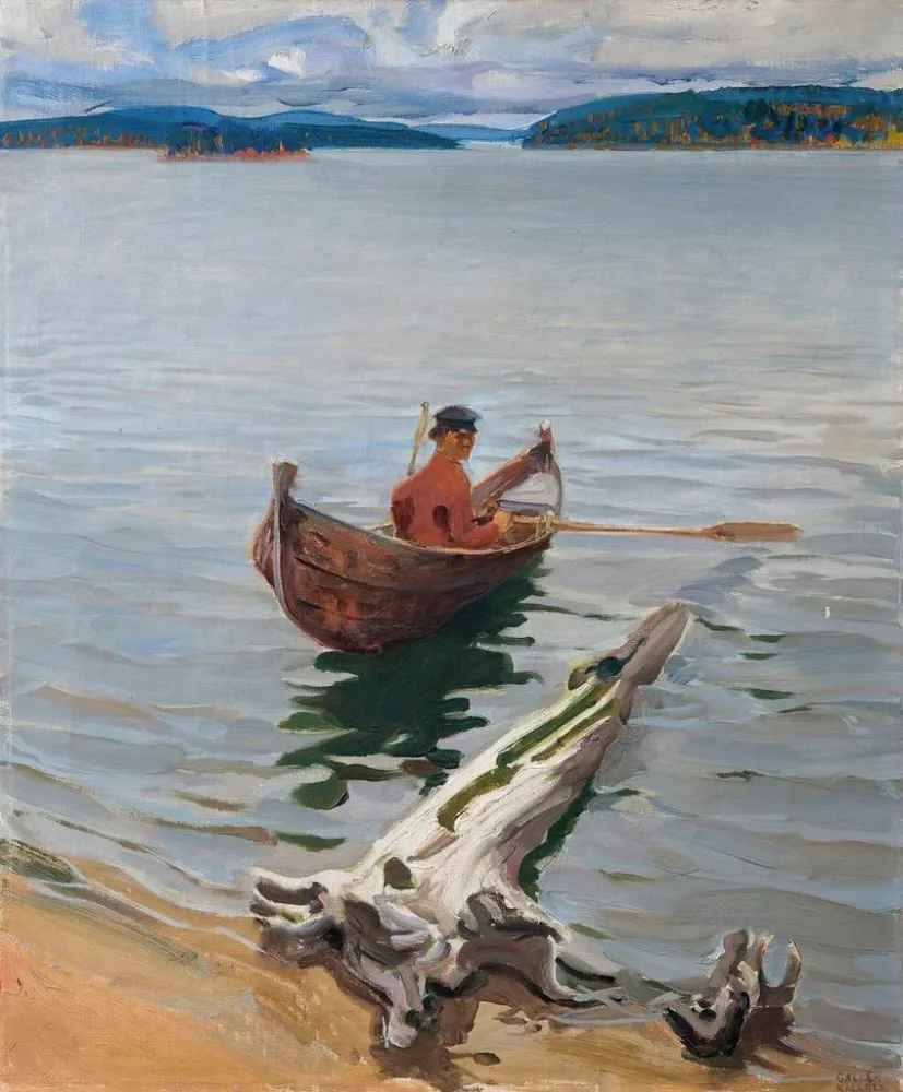 Maalaus Rameur sur le lac - Akseli Gallen-Kallela | Taidetuloste