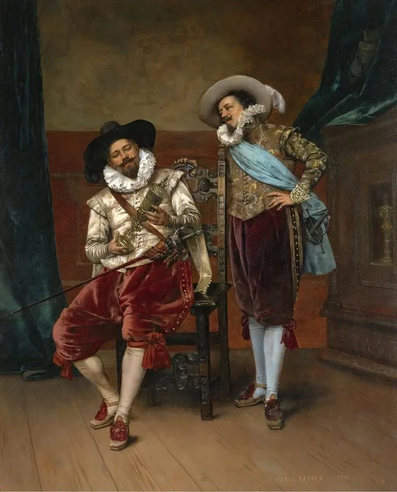 Maalaus Ratsastajat - Adolphe Alexandre Lesrel | Taidetuloste