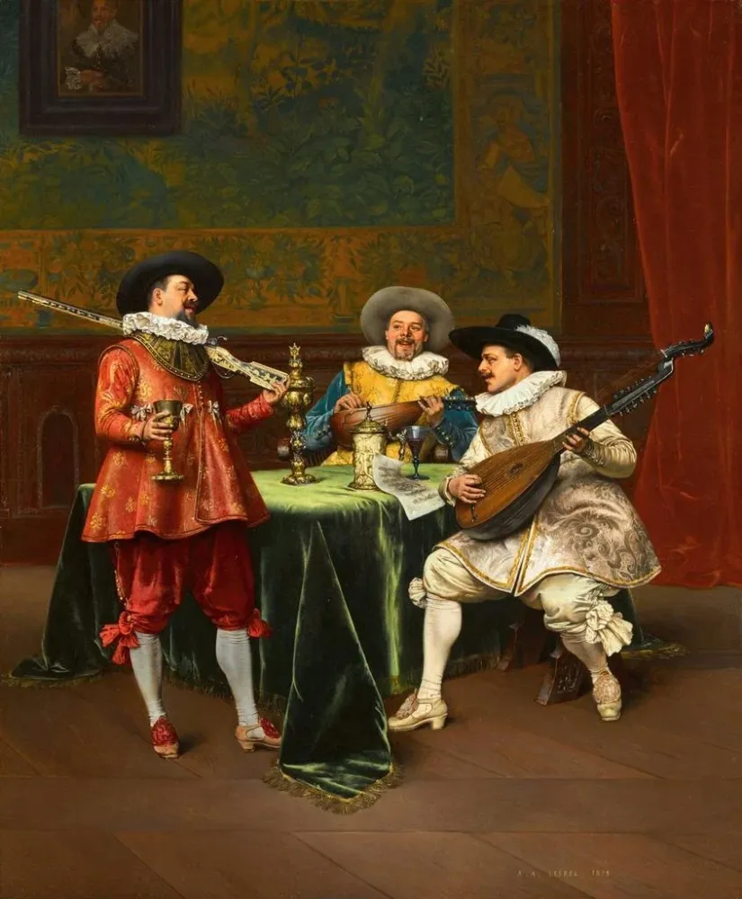 Maalaus Le récital - Adolphe Alexandre Lesrel | Taidetuloste
