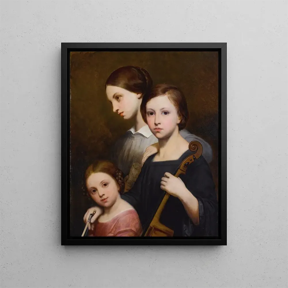 Maalaus René, Cécile ja Louise Franchomme - Ary Scheffer | Taidetuloste