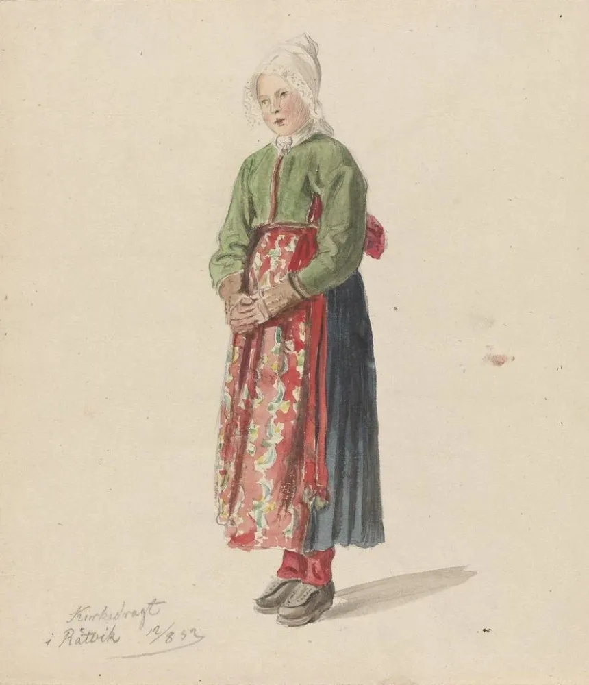 Maalaus Robe d'église Rättvik - Adolph Tidemand | Taidetuloste