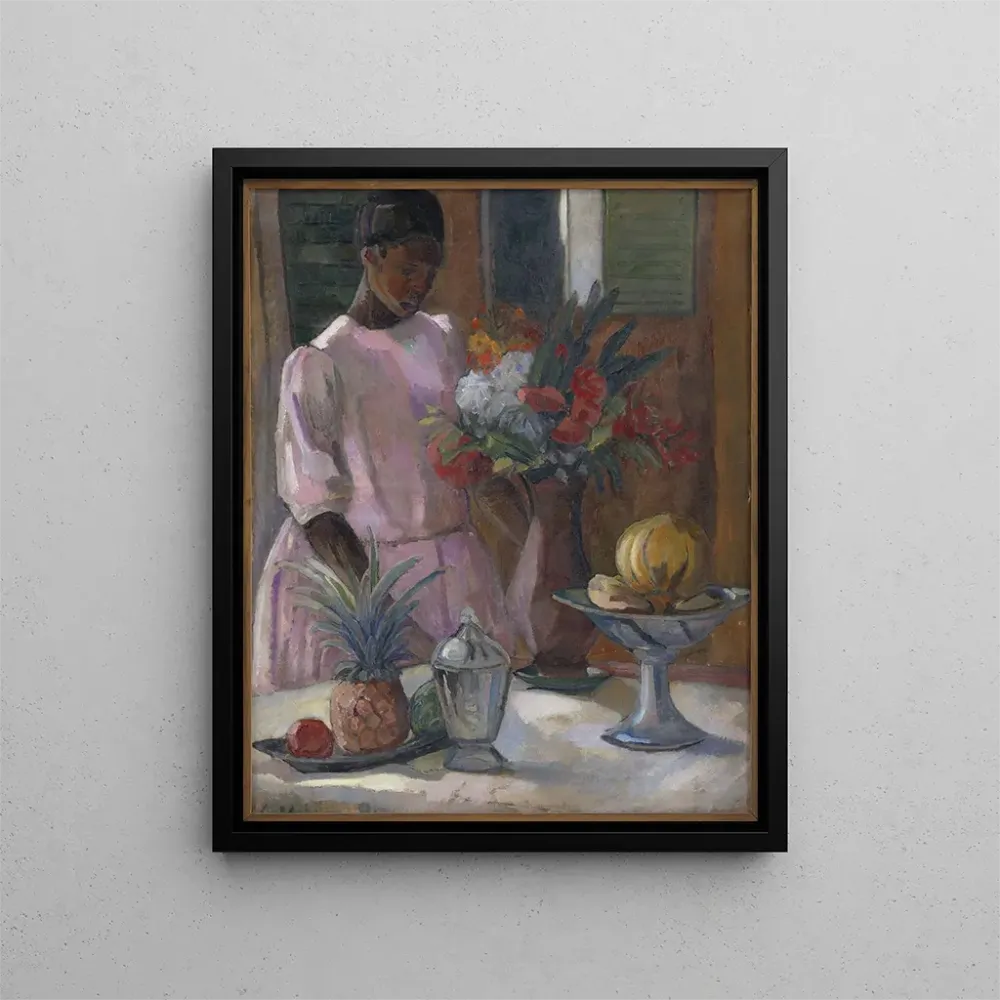 Maalaus Rose mettant la table - Astrid Holm | Taidetuloste
