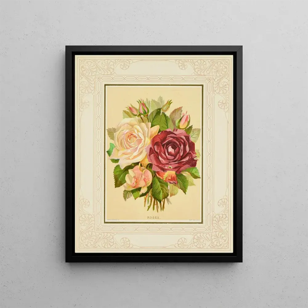 Maalaus Roses - Marcus Ward & Co. | Taidetuloste