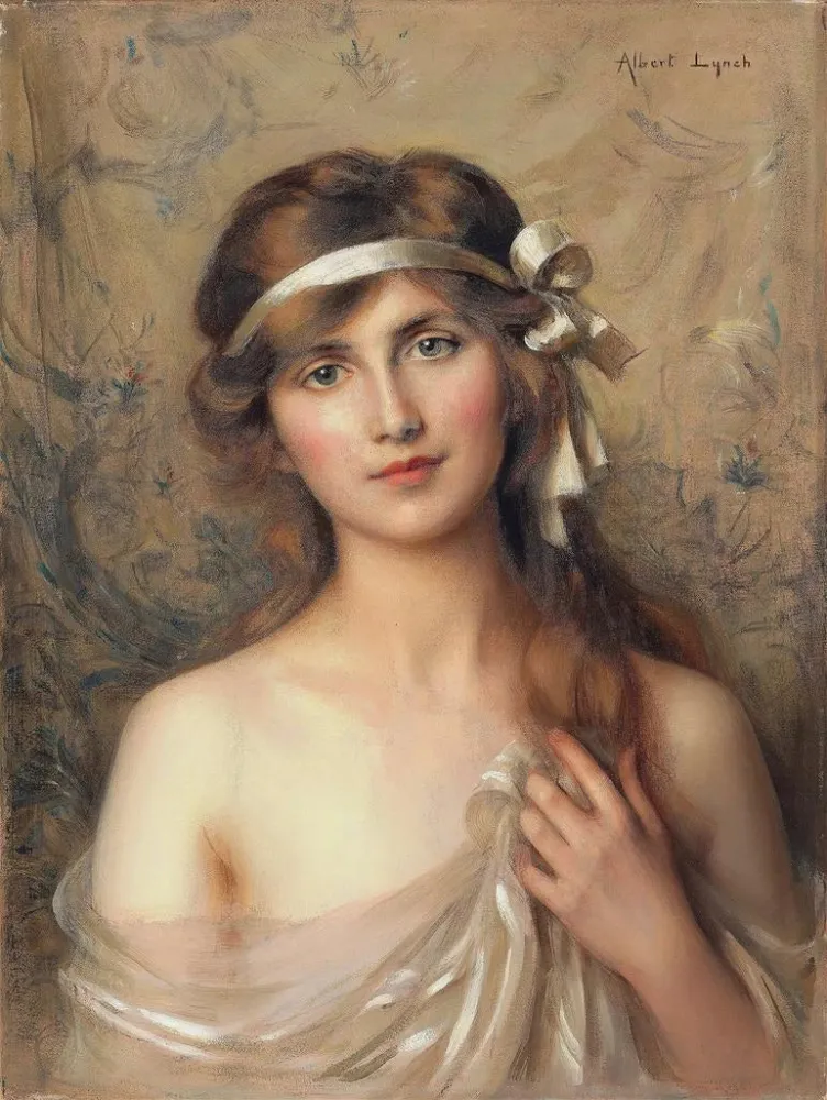 Maalaus Le Ruban blanc - Albert Lynch | Taidetuloste