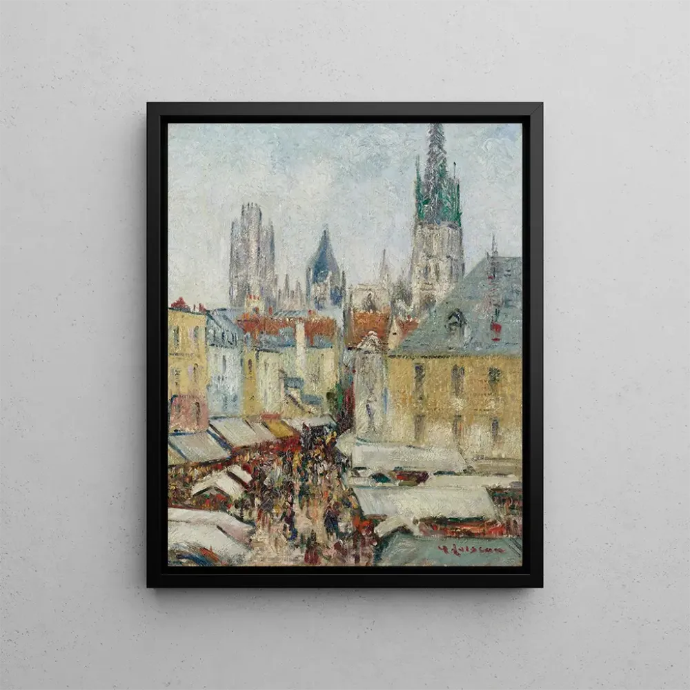 Maalaus Rue de l'Épicerie, Rouen - Gustave Loiseau | Taidetuloste