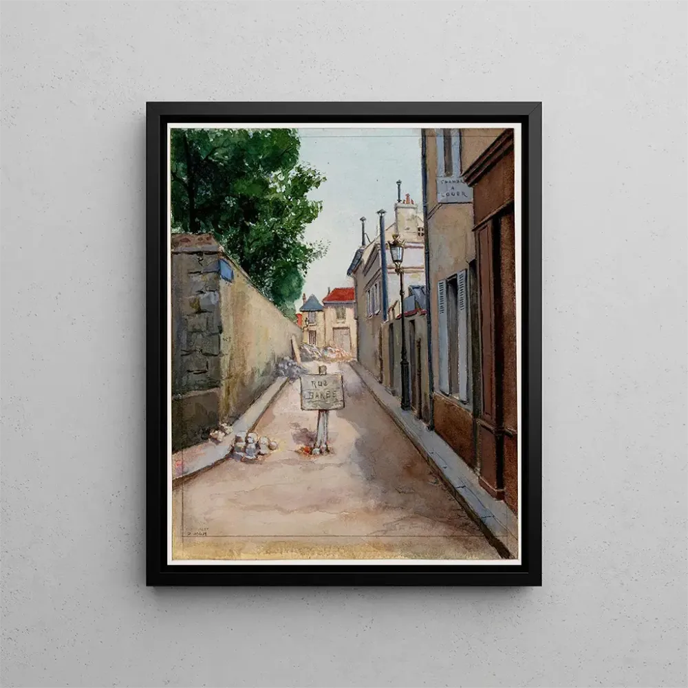 Maalaus Rue Olivier de Serres otettu Marmontelilta, Vaugirard, 2. osuus - F. Sguin | Taidetuloste