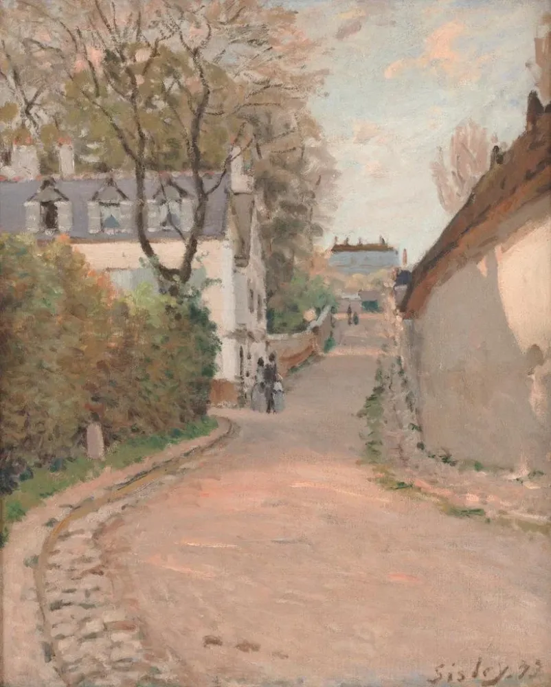 Maalaus Rue de Ville-d'Avray - Alfred Sisley | Taidetuloste