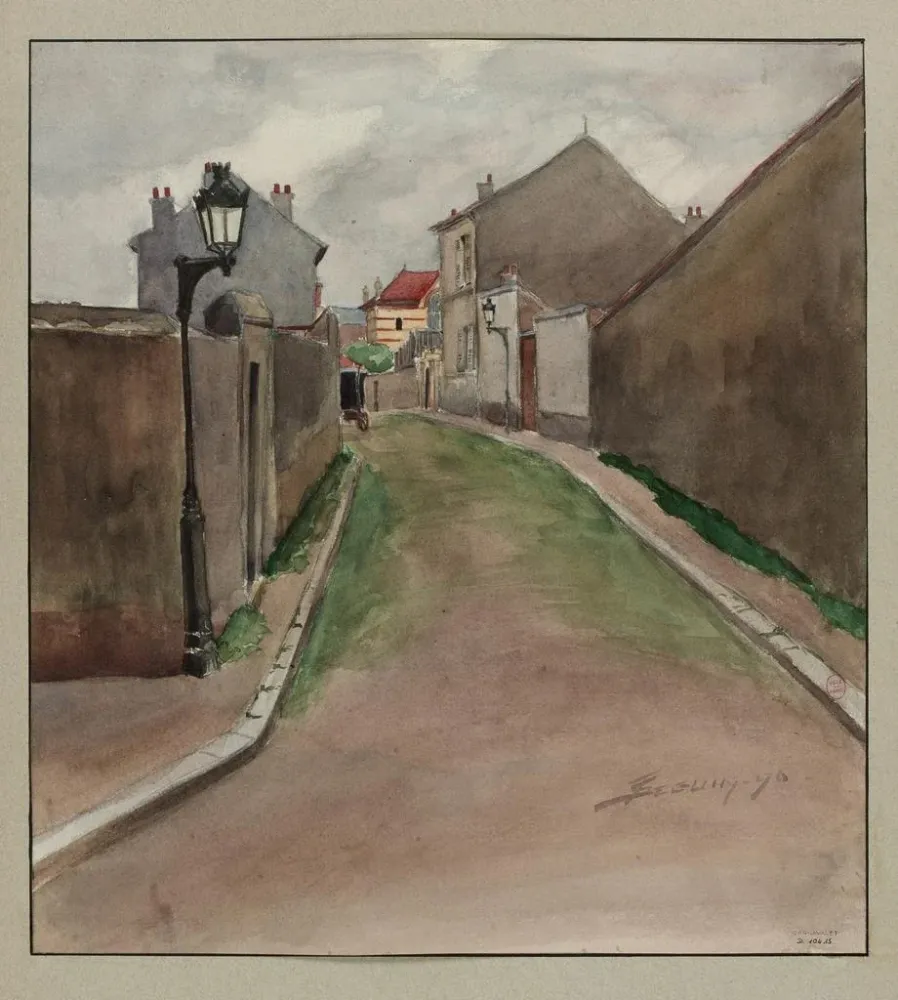 Maalaus Rue Yvartista Rue d’Alleraystä Rue de la Quintinie, Vaugirard - F. Sguin | Taidetuloste