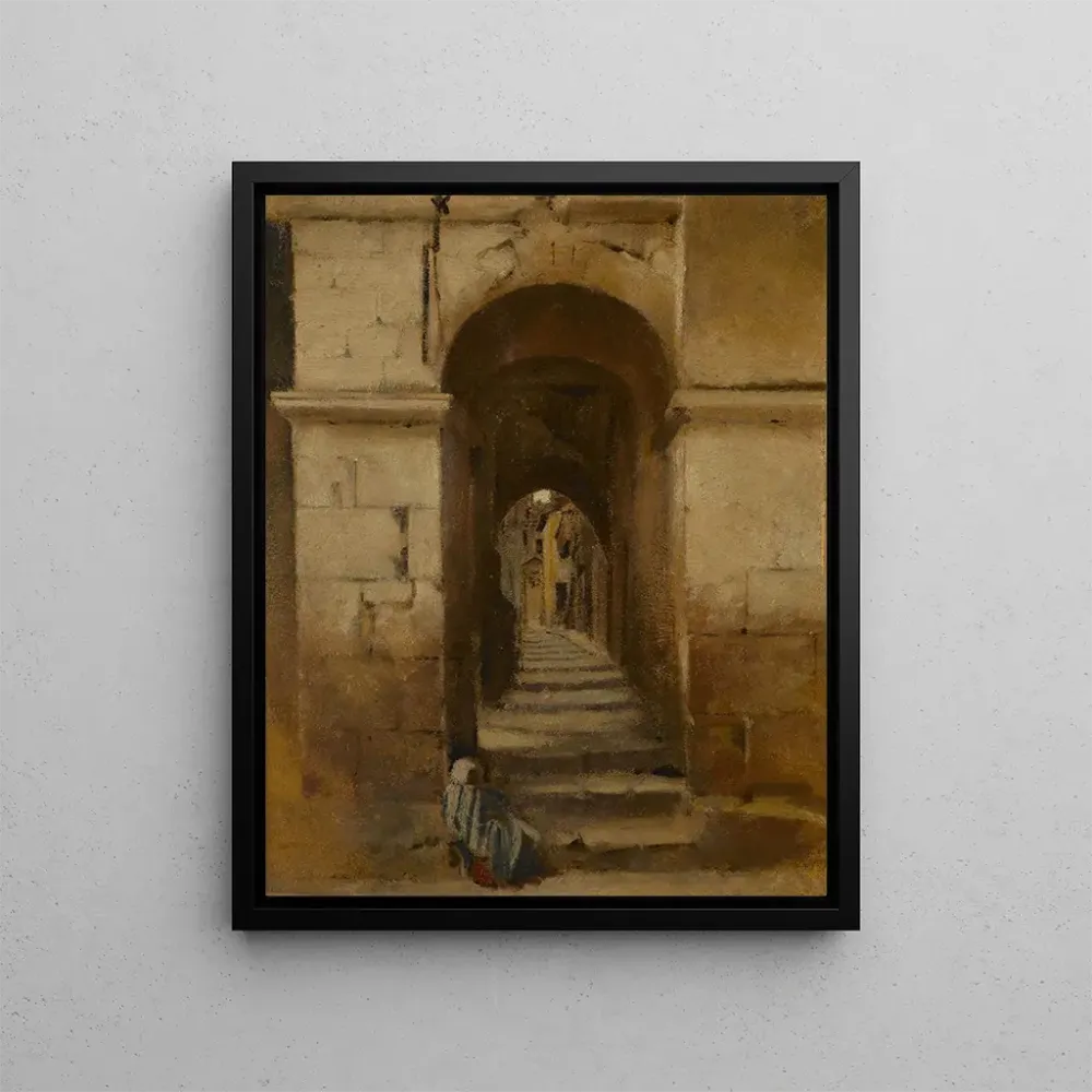 Maalaus Ruelle à Rome - Jean - Jacques Henner | Taidetuloste