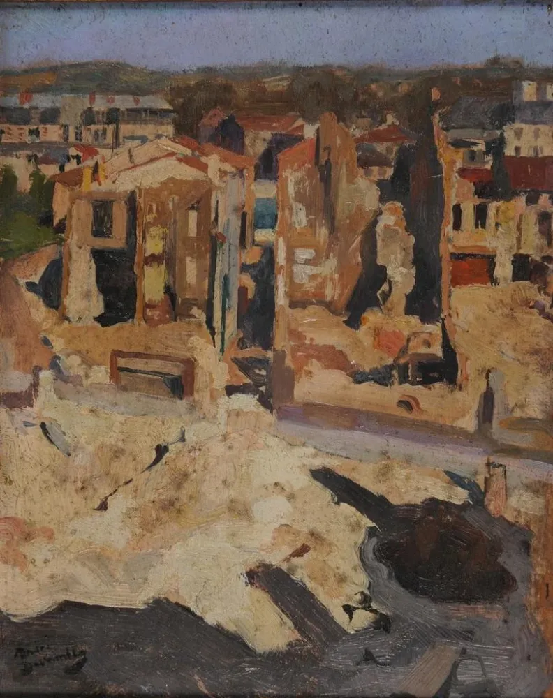 Maalaus Ruines de la rue Mazel - André Victor Édouard Devambez | Taidetuloste