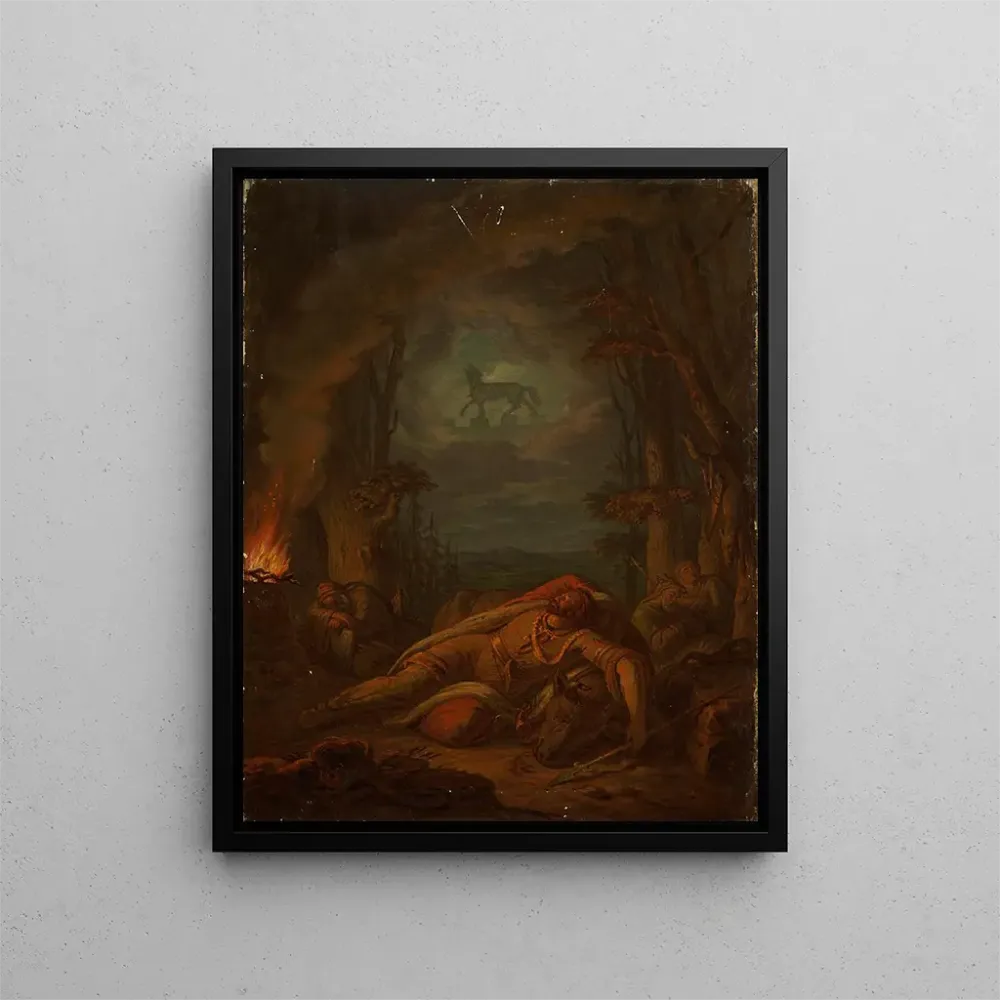 Maalaus Rêve de Gediminas sur le Loup de Fer - Aleksander Lesser | Taidetuloste