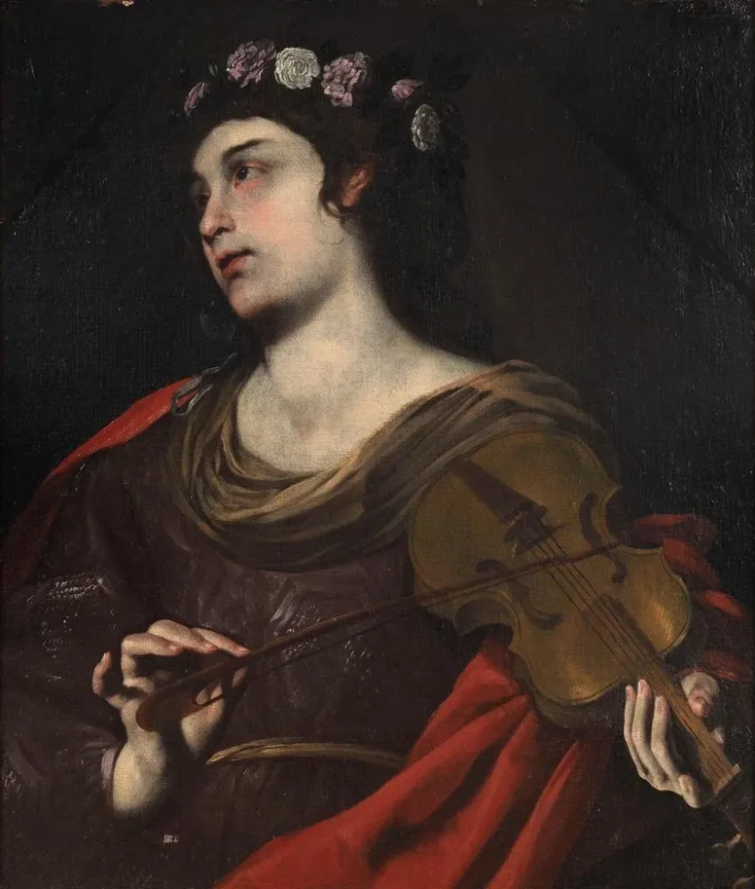 Maalaus Sainte Cécile - Andrea Vaccaro | Taidetuloste