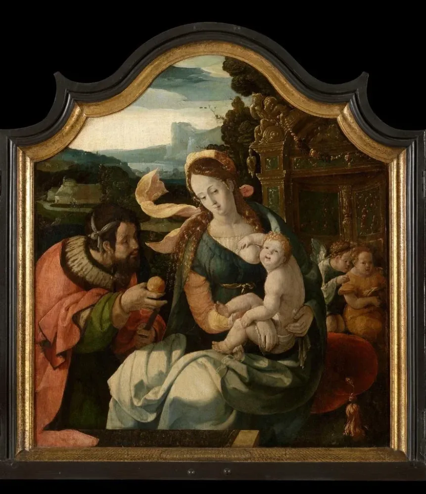 Maalaus La Sainte Famille - Aertgen Claesz van Leyden | Taidetuloste