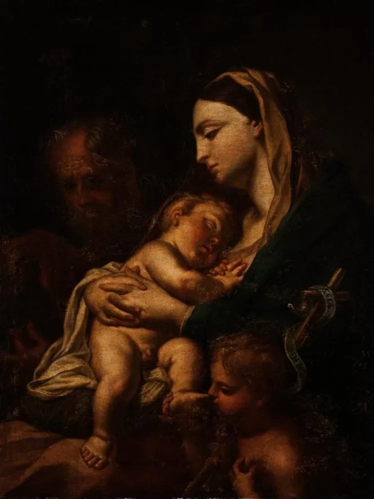 Maalaus La Sainte Famille - Anonyme | Taidetuloste