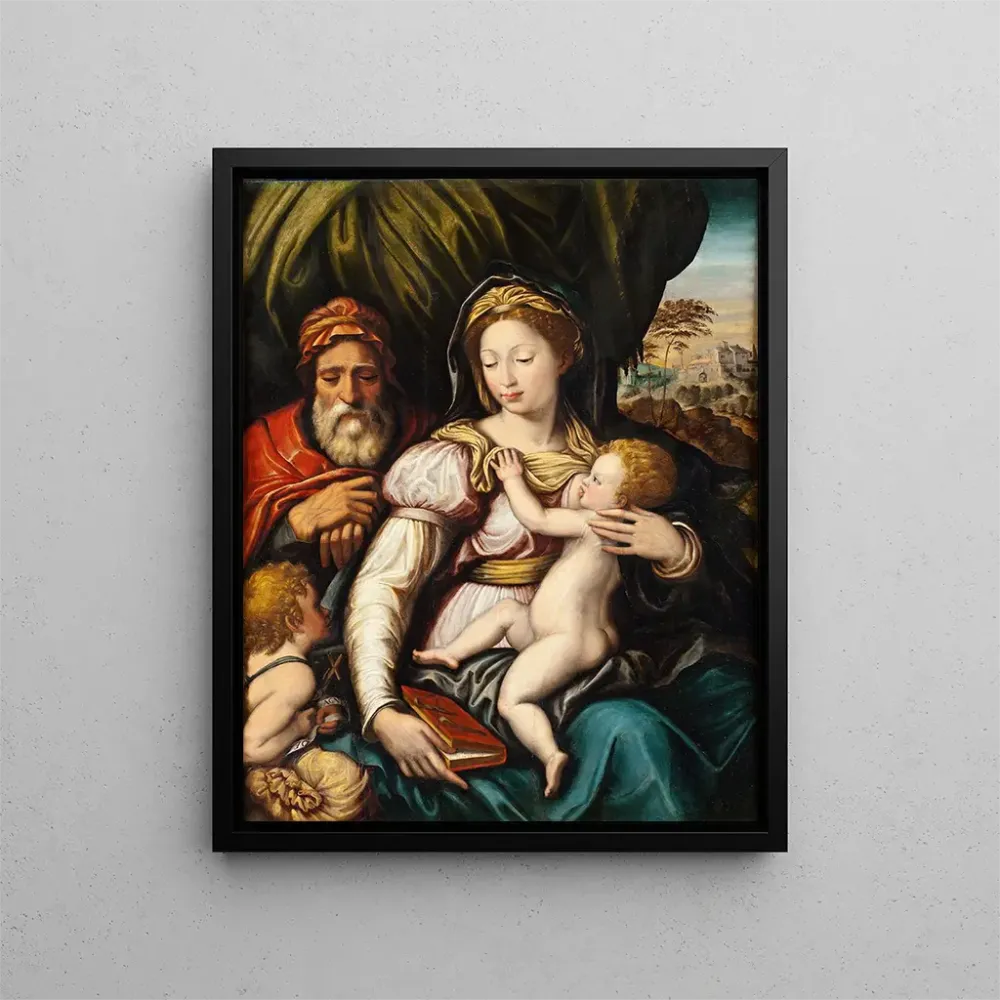 Maalaus La Sainte Famille avec l'enfant saint Jean - Anonyme | Taidetuloste