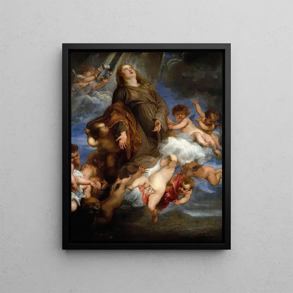 Maalaus Sainte Rosalie väkijoukkona Palermon pestiférojen puolesta - Antoine van Dyck | Taidetuloste