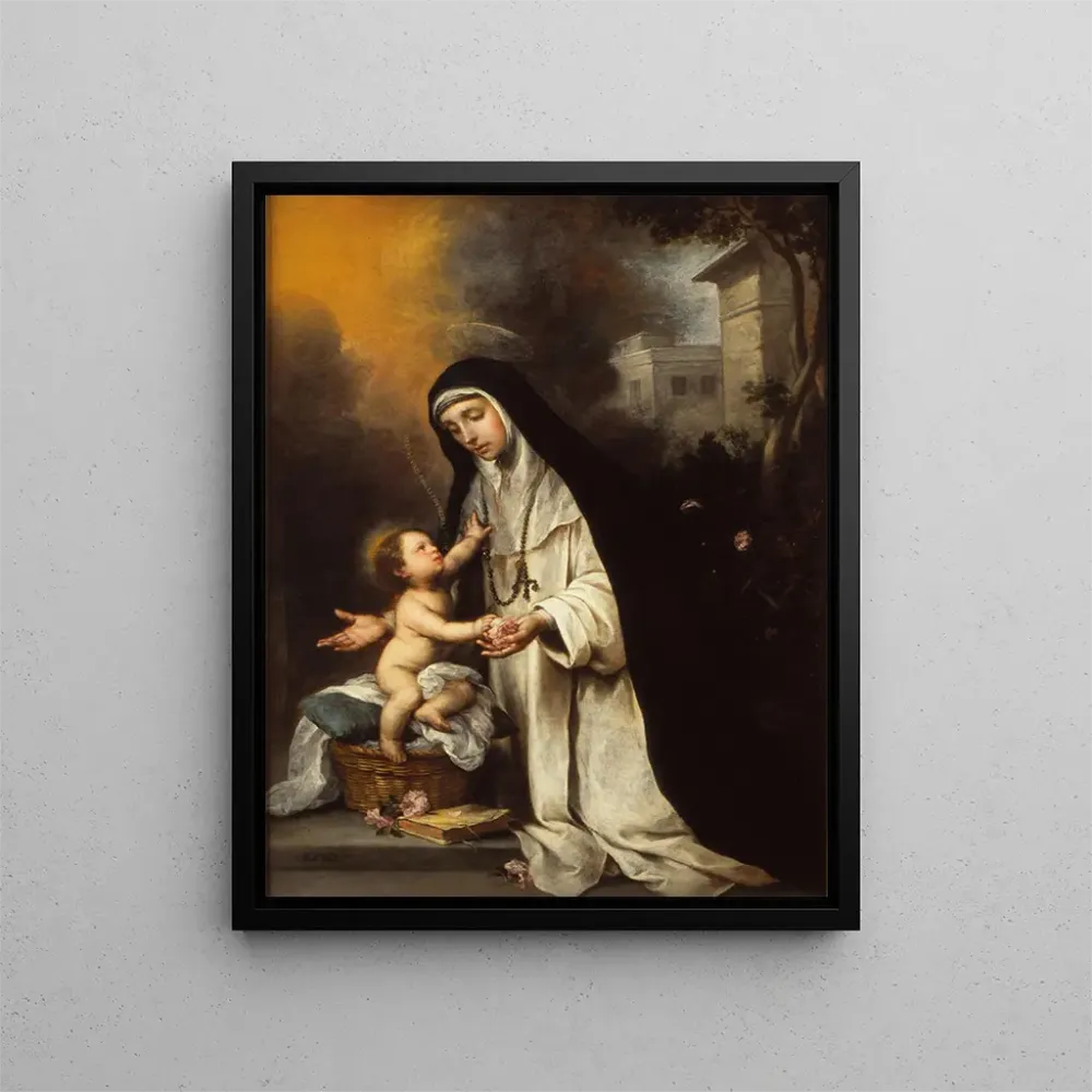 Maalaus Sainte Rose de Lima - Bartolomé Esteban Murillo | Taidetuloste