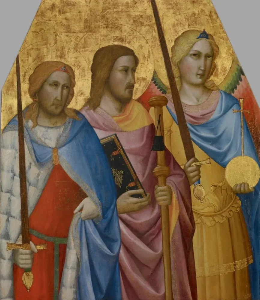 Maalaus Saints Julien, Jacques et Michel - Agnolo Gaddi | Taidetuloste