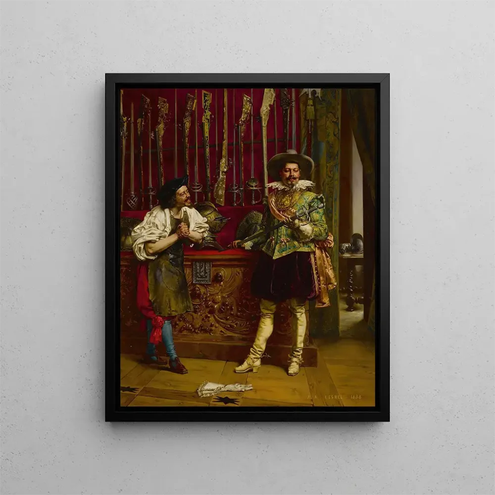 Maalaus Sakojen sepittäjien luona - Adolphe Alexandre Lesrel | Taidetuloste