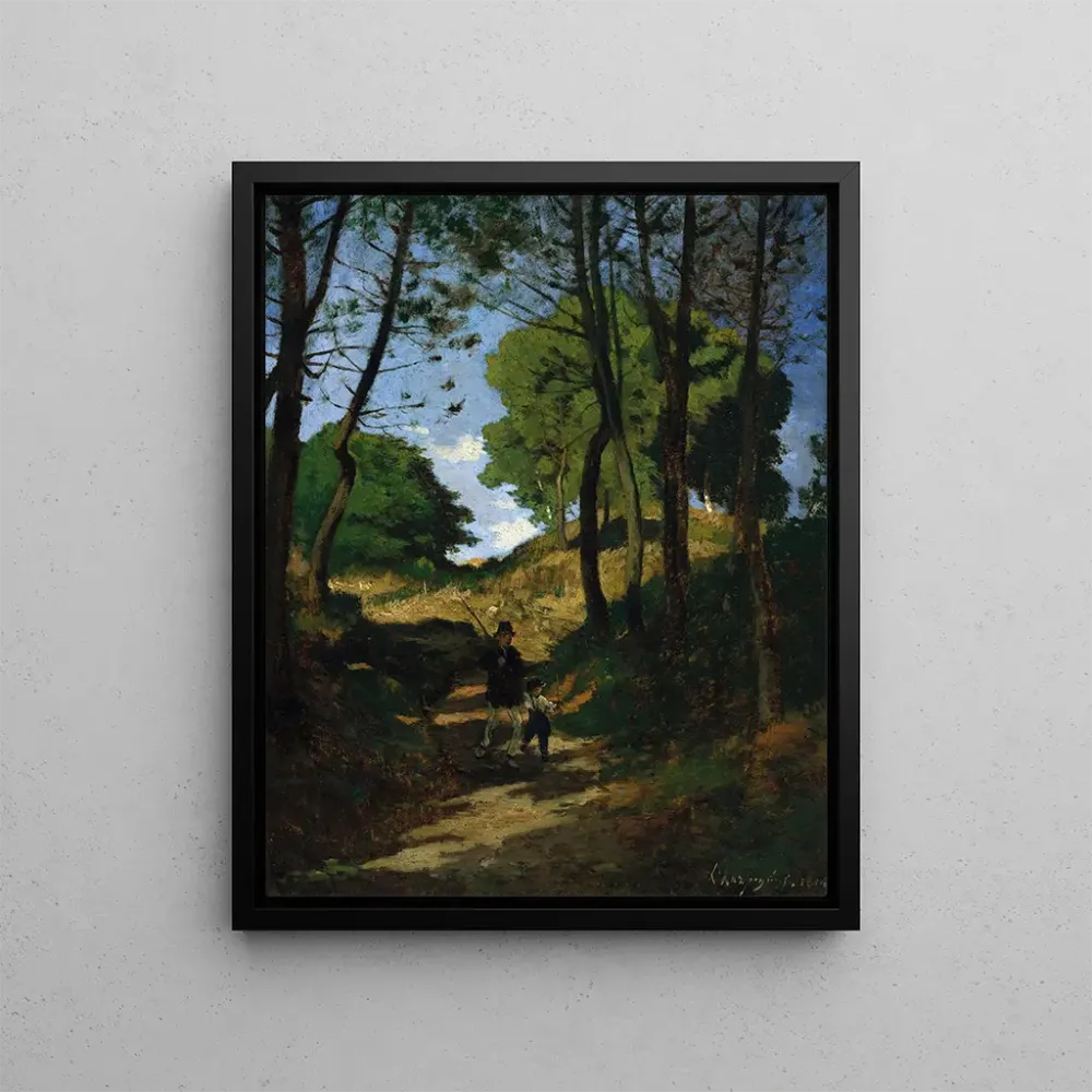 Maalaus Sapins aux Trembleaux, Marlotte - Henri - Joseph Harpignies | Taidetuloste