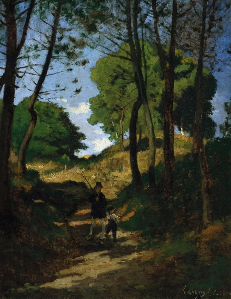 Maalaus Sapins aux Trembleaux, Marlotte - Henri - Joseph Harpignies | Taidetuloste