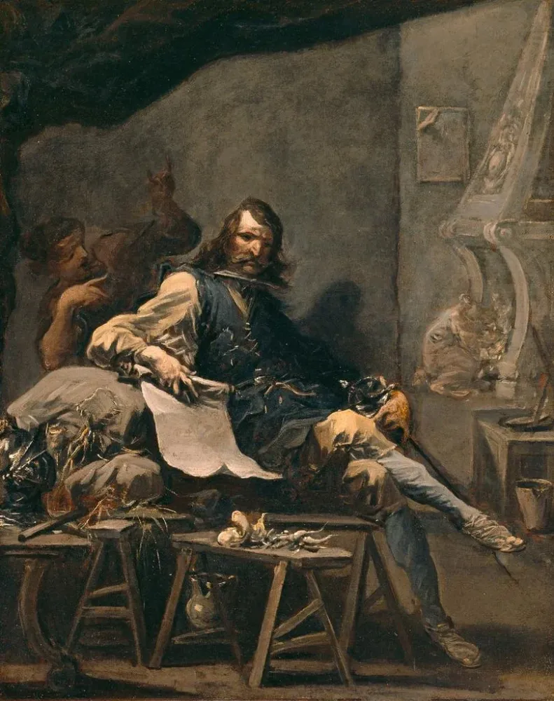 Maalaus Satire sur un noble dans la misère - Alessandro Magnasco | Taidetuloste