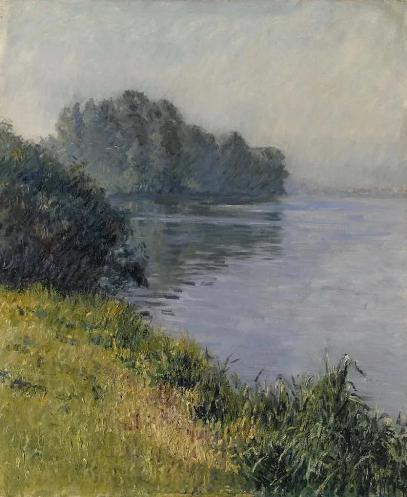 Maalaus La Seine à l’île Marante par temps brumeux - Gustave Caillebotte | Taidetuloste