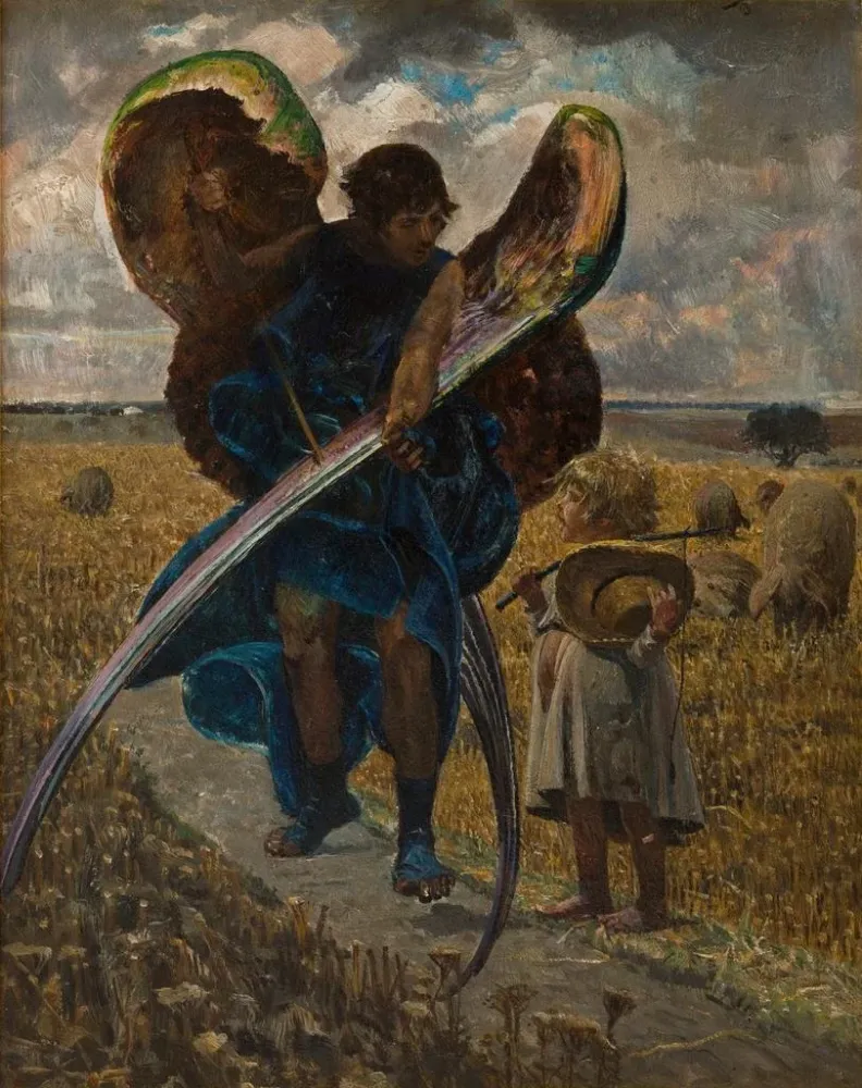 Maalaus Seuraa enkeltiä - Jacek Malczewski | Taidetuloste