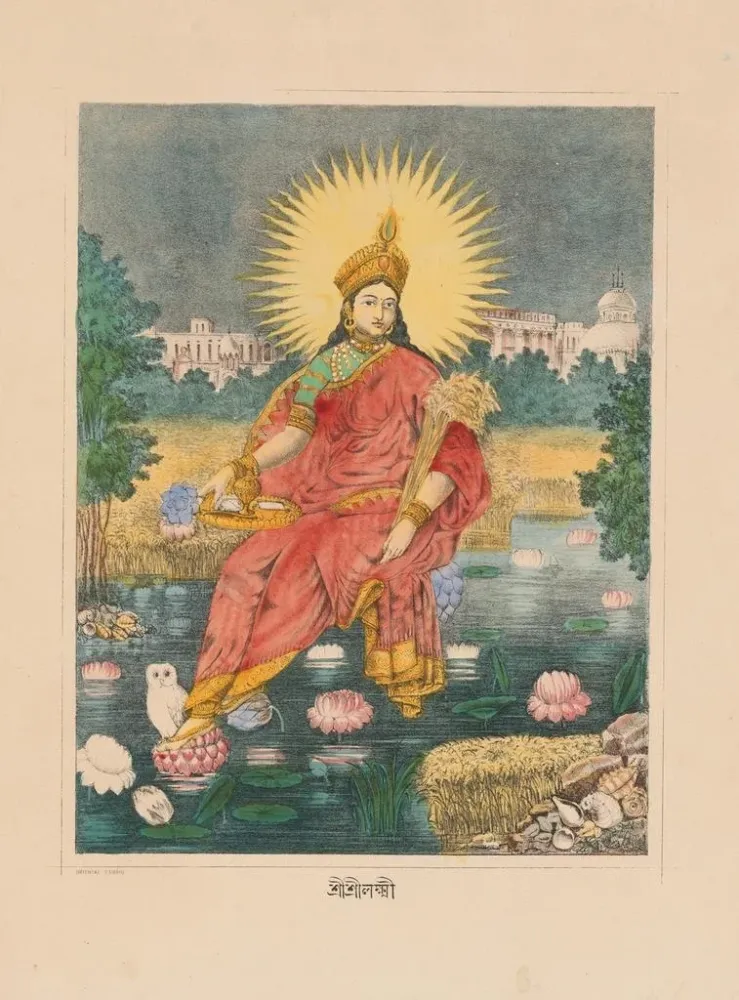Maalaus Shri Lakshmi - Anonyymi | Taidetuloste
