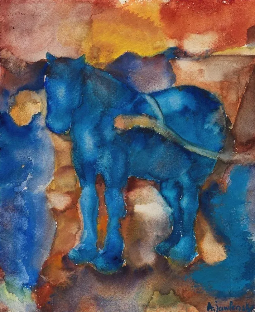 Maalaus Sininen hevonen - Alexej von Jawlensky | Taidetuloste