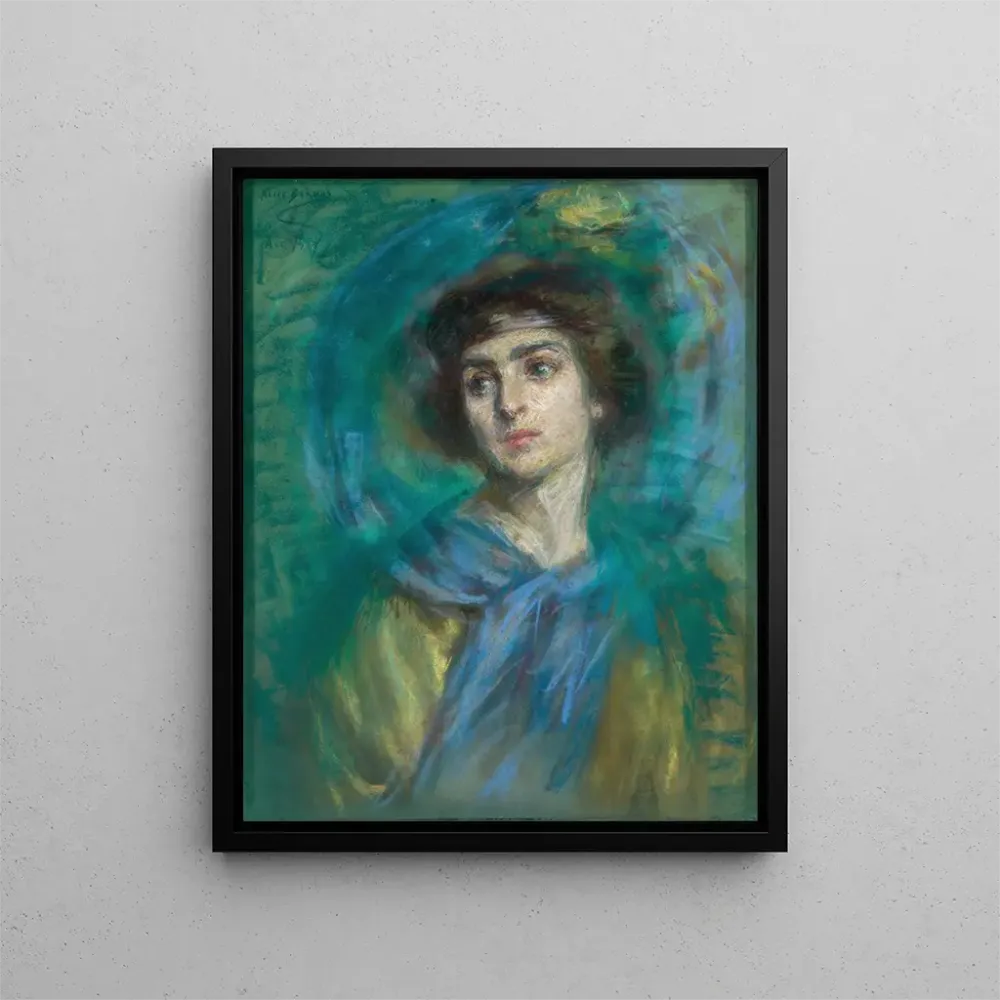 Maalaus L sininen huivi - Alice Pike Barney