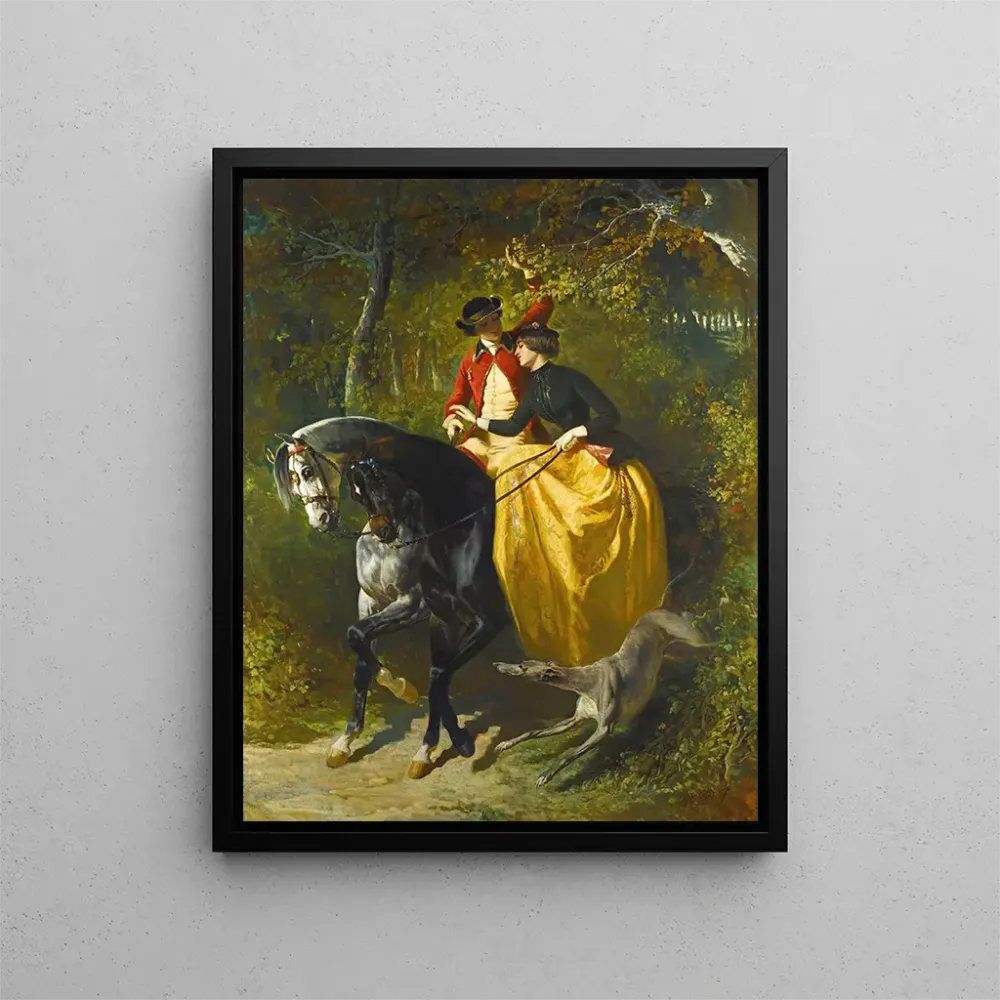 Maalaus L:n sisäänkäynti puussa - Alfred de Dreux | Taidetuloste
