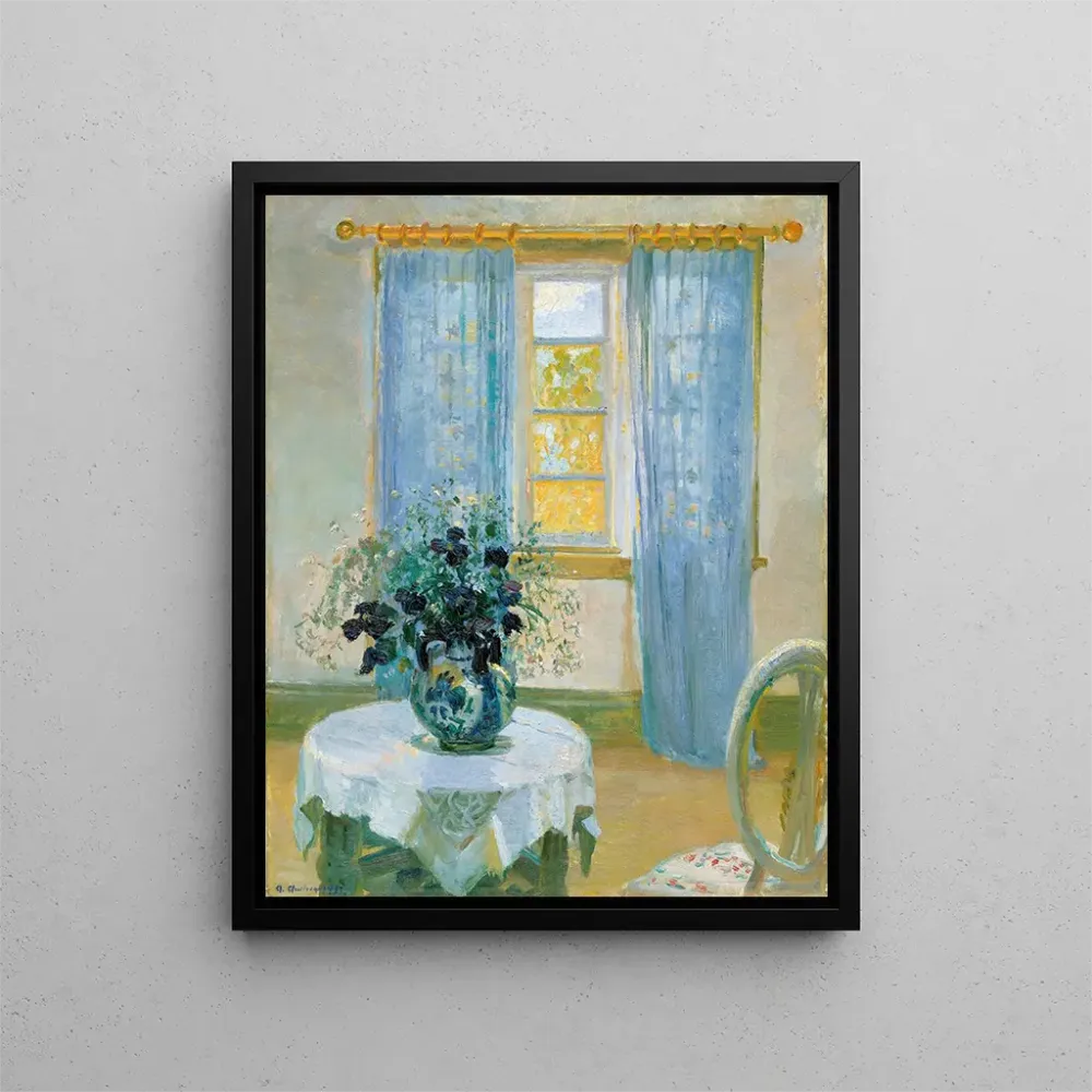 Maalaus Sisätilasta clematis - Anna Ancher | Taidetuloste