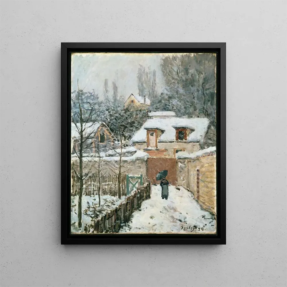 Maalaus Snow at Louveciennes - Alfred Sisley | Taidetuloste