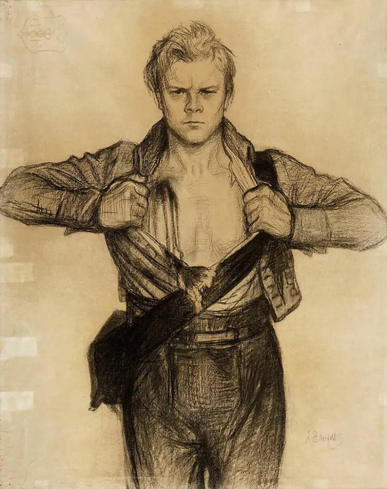 Maalaus Le soldat blessé du poème Döbeln at Jutas - Albert Edelfelt | Taidetuloste