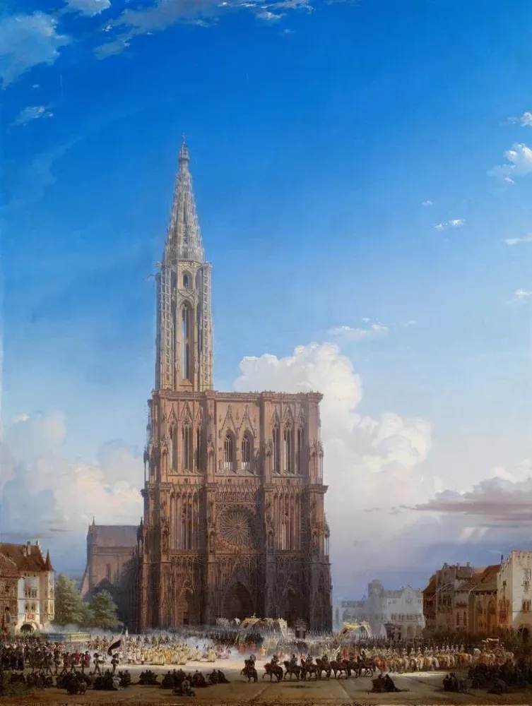 Maalaus Strasbourg Münster - August von Bayer | Taidetuloste