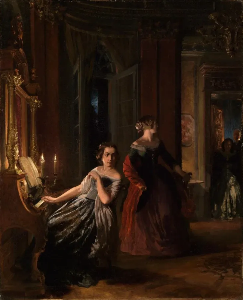 Maalaus Le Strung - Adolph von Menzel | Taidetuloste