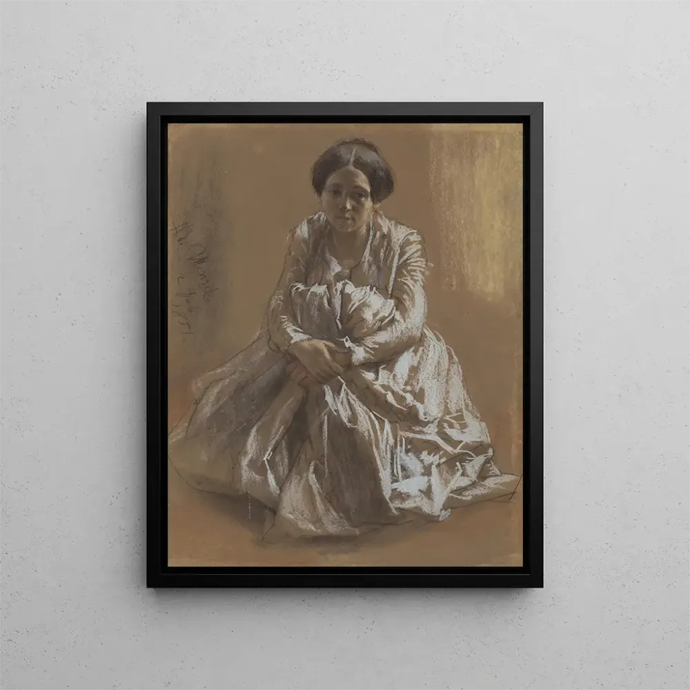 Maalaus La sœur des artistes Emilie - Adolph von Menzel | Taidetuloste